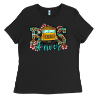 Black school bus driver Ladies Tee - Jasminsmagicworld