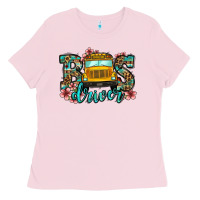 Bubblegum Pink school bus driver Ladies Tee - Jasminsmagicworld