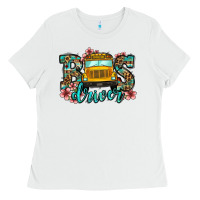 White school bus driver Ladies Tee - Jasminsmagicworld