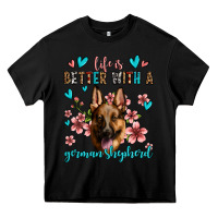 Black life is better with a german shepherd Heavy Core Tee - Jasminsmagicworld