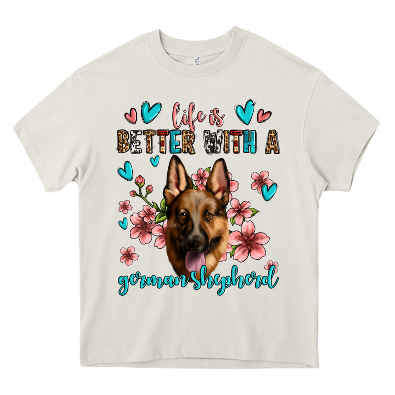 Life Is Better With A German Shepherd Heavy Core Tee by Jasminsmagicworld | Teevron