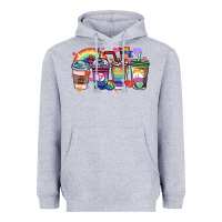 Heather Grey lgbtq coffee cups Heavyweight Hoodie - HowdyJamesFarm