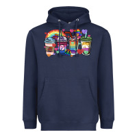 Navy lgbtq coffee cups Heavyweight Hoodie - HowdyJamesFarm