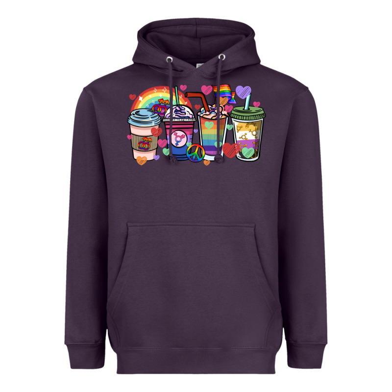 Lgbtq Coffee Cups Heavyweight Hoodie by HowdyJamesFarm | Teevron