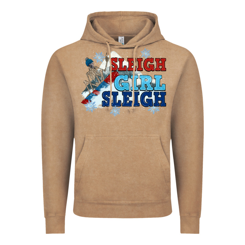 Winter Sleigh Girl Sleigh Vintage Hoodie by NancyCooperArtShop | Teevron