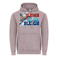 Vintage Zinc winter sleigh girl sleigh Vintage Hoodie - NancyCooperArtShop