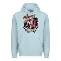 Blue Mist Let's go Girl's Cowboy boots Premium Hoodie - HowdyJamesFarm