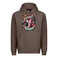 Coffee Let's go Girl's Cowboy boots Premium Hoodie - HowdyJamesFarm