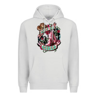 Dove Grey Let's go Girl's Cowboy boots Premium Hoodie - HowdyJamesFarm