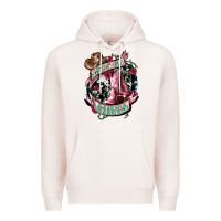 Pale Pink Let's go Girl's Cowboy boots Premium Hoodie - HowdyJamesFarm