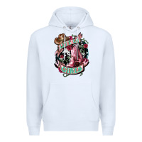 White Let's go Girl's Cowboy boots Premium Hoodie - HowdyJamesFarm