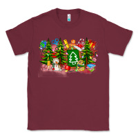Burgundy Christmas teacher Classic Tee - CowhideDigitalArt