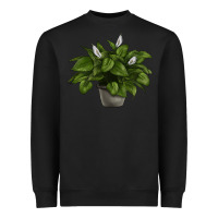 Black Peace Lily Heavyweight Sweatshirt - LillyAllenDesigns