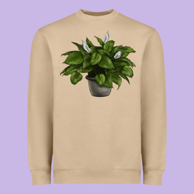 Peace Lily Heavyweight Sweatshirt Designed By Lillyallendesigns