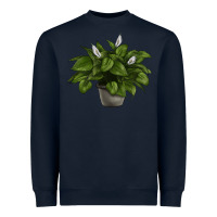 Navy Peace Lily Heavyweight Sweatshirt - LillyAllenDesigns
