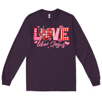 Plum love like jesus la Long Sleeve Tee - LillyAllenDesigns