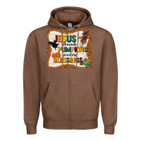 Chestnut jesus flannel's pumpkins blessings Zipper Hoodie - TumblerDesignByShophia