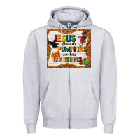 Heather Grey jesus flannel's pumpkins blessings Zipper Hoodie - TumblerDesignByShophia