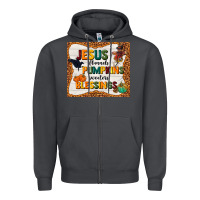 Smoke jesus flannel's pumpkins blessings Zipper Hoodie - TumblerDesignByShophia