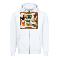 White jesus flannel's pumpkins blessings Zipper Hoodie - TumblerDesignByShophia