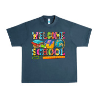 Midnight Navy welcome school Urban Heavy Tee - NancyCooperArtShop