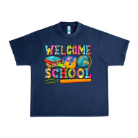 Navy welcome school Urban Heavy Tee - NancyCooperArtShop