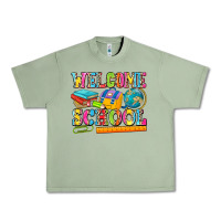 Oil Green welcome school Urban Heavy Tee - NancyCooperArtShop
