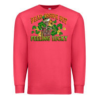 Cardinal Dead inside but feeling lucky St. Patrick's Day Premium Sweatshirt - CowGirlArtShop