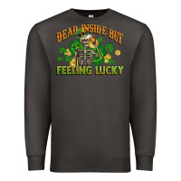 Smoke Dead inside but feeling lucky St. Patrick's Day Premium Sweatshirt - CowGirlArtShop