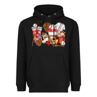 Black Baseball coffee cups Heavyweight Hoodie - HowdyJamesFarm