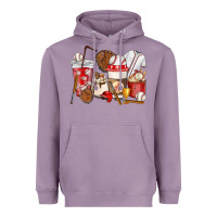 Lavender Baseball coffee cups Heavyweight Hoodie - HowdyJamesFarm