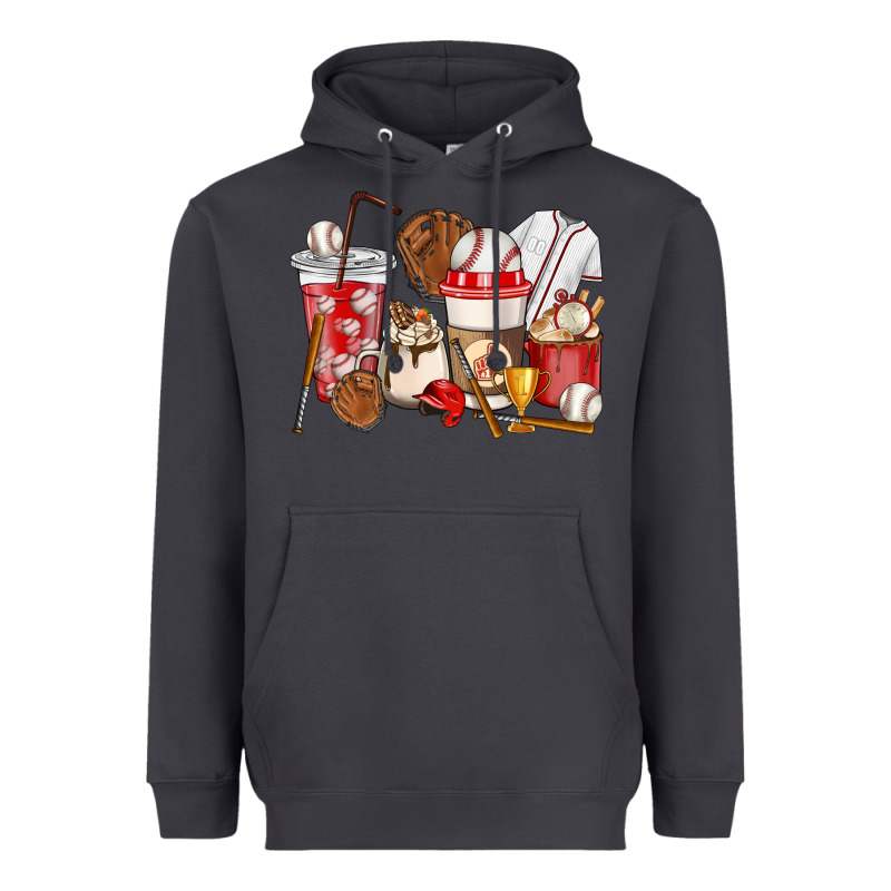 Baseball Coffee Cups Heavyweight Hoodie by HowdyJamesFarm | Teevron