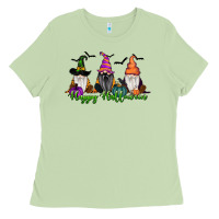 Matcha Happy Halloween Gnome Pumpkin Ladies Tee - RanaPortraitStore