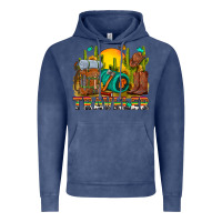Vintage Denim western traveler cowboy Vintage Hoodie - NancyCooperArtShop