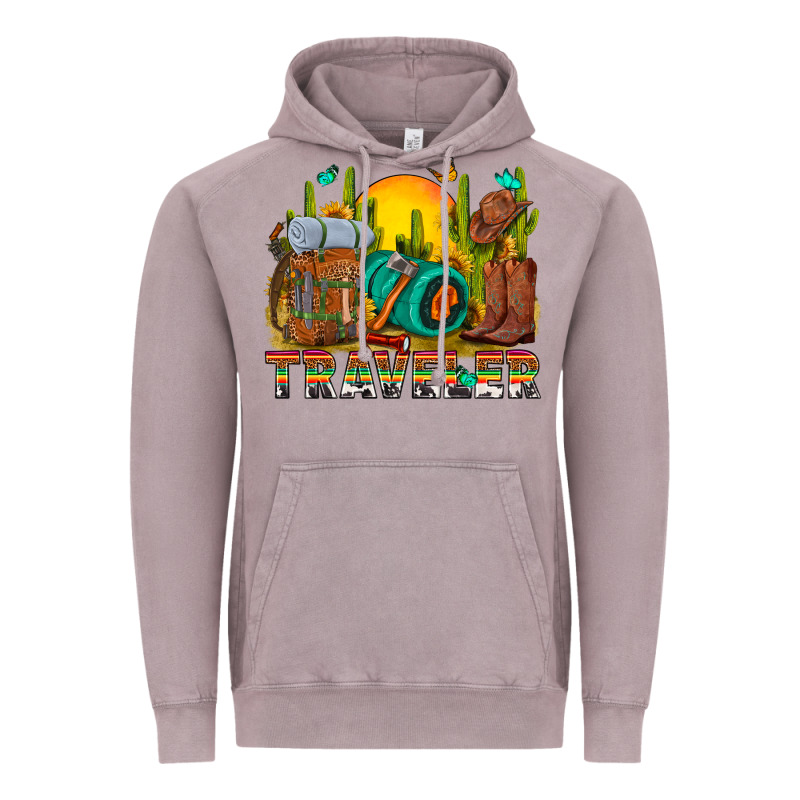 Western Traveler Cowboy Vintage Hoodie by NancyCooperArtShop | Teevron