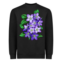 Black Mayflower Plant Illustrations Heavyweight Sweatshirt - LillyAllenDesigns
