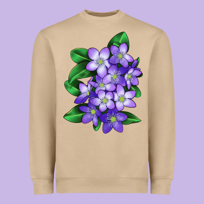 Mayflower Plant Illustrations Heavyweight Sweatshirt Designed By Lillyallendesigns