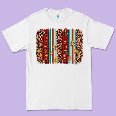 Christmas Socks Cookie Leopard Brushstroke Premium Tee Designed By Adodesignshop