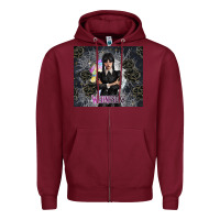 Burgundy gothic girl with black rose Zipper Hoodie - TumblerDesignByShophia
