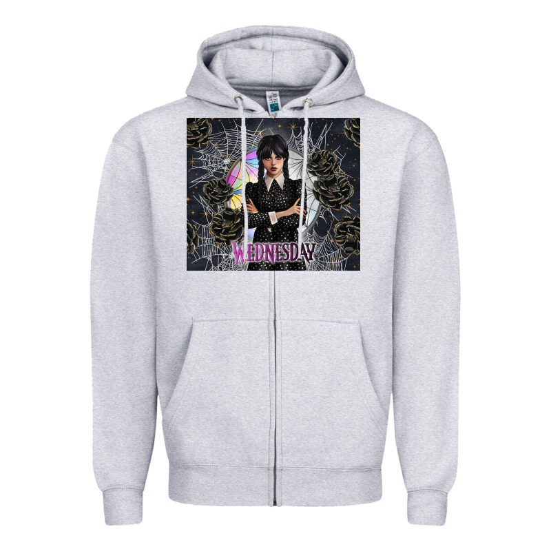 Gothic Girl With Black Rose Zipper Hoodie by TumblerDesignByShophia | Teevron