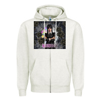 Oatmeal Heather gothic girl with black rose Zipper Hoodie - TumblerDesignByShophia