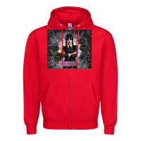 Red gothic girl with black rose Zipper Hoodie - TumblerDesignByShophia