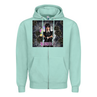 Seafoam gothic girl with black rose Zipper Hoodie - TumblerDesignByShophia