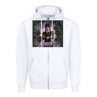 White gothic girl with black rose Zipper Hoodie - TumblerDesignByShophia
