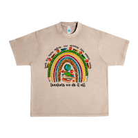 French Oak teachers we do it all rainbow Urban Heavy Tee - NancyCooperArtShop