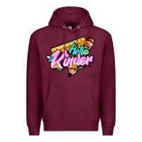 Burgundy hello kinder Premium Hoodie - JahusDesignShop