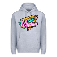 Heather Grey hello kinder Premium Hoodie - JahusDesignShop