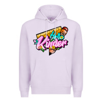 Lilac hello kinder Premium Hoodie - JahusDesignShop