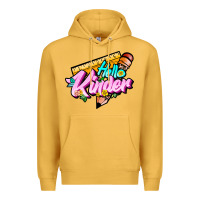 Mustard hello kinder Premium Hoodie - JahusDesignShop