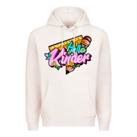 Pale Pink hello kinder Premium Hoodie - JahusDesignShop